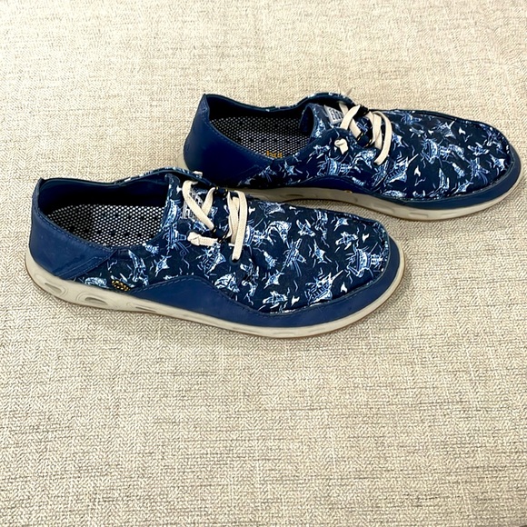 Columbia PFG Bahama Vent Laced Relax Boat Shoe, Navy - Picture 8 of 9